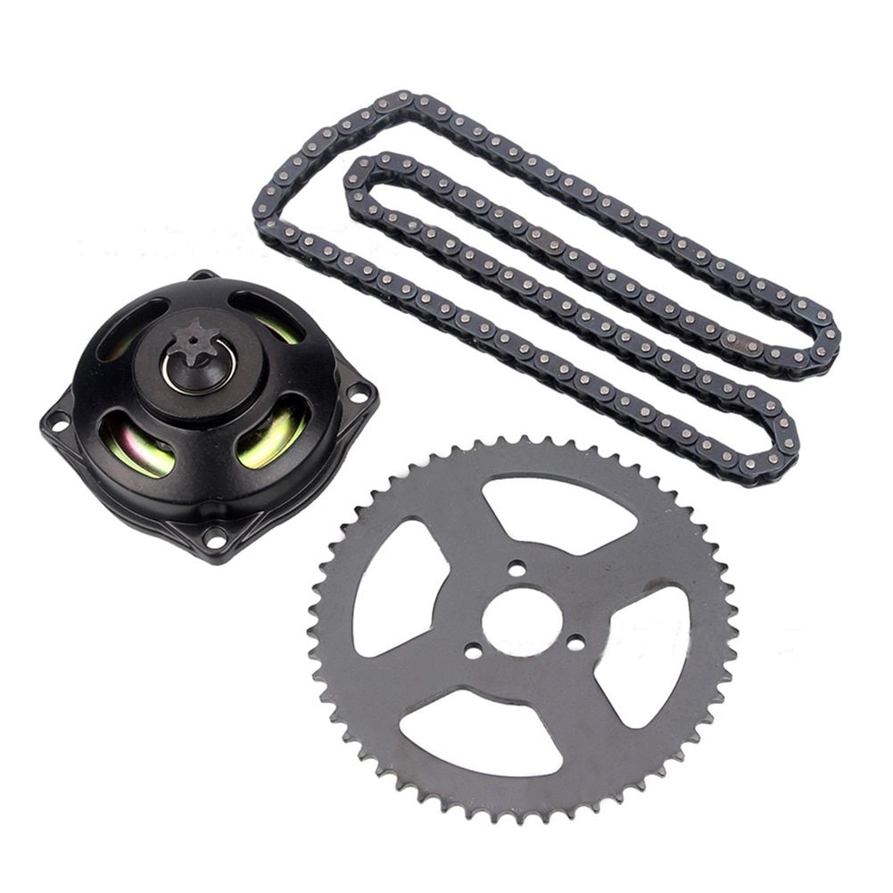 25H Chain 138 Links 68 Tooth Rear Sprocket 7 Teeth Clutch Gear Box / T8F 108Links 54T Sprocket 6T For Mini Moto Pocket Bike ATV Green