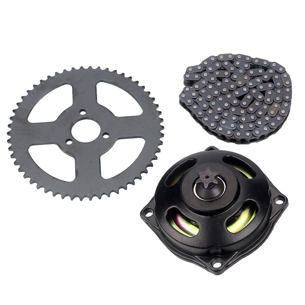 25H Chain 138 Links 68 Tooth Rear Sprocket 7 Teeth Clutch Gear Box / T8F 108Links 54T Sprocket 6T For Mini Moto Pocket Bike ATV Green