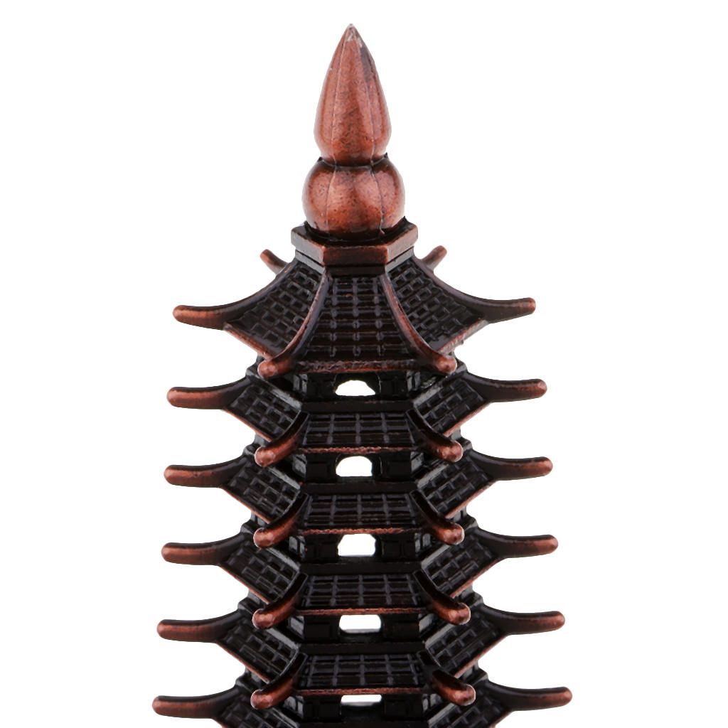1x China Ancient Hand-Made  Pagoda (WenChang Tower) Red Bronze