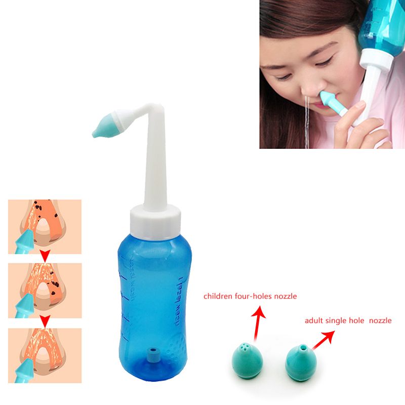 Children Adult Nose Neti Wash Pot 300ML Nasal Avoid Protector Rhinitis 2PCS S Moistens Allergic Er Child Adults