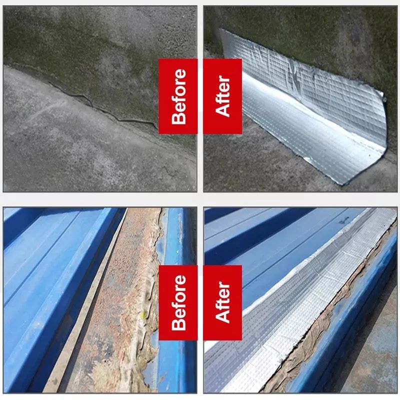 Waterproof Leak Stoppage Aluminum Foil Tapes 10cm By 500cm 16ft