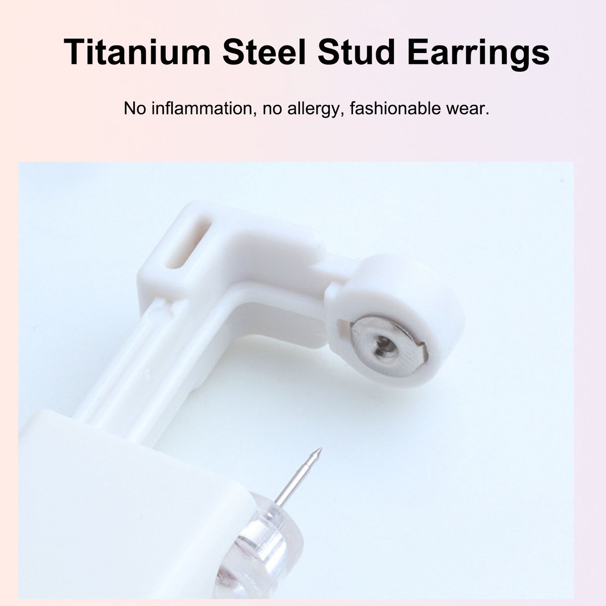 8PCS Self Ear Piercing Tool Stainless Steel Ear Piercing Gun