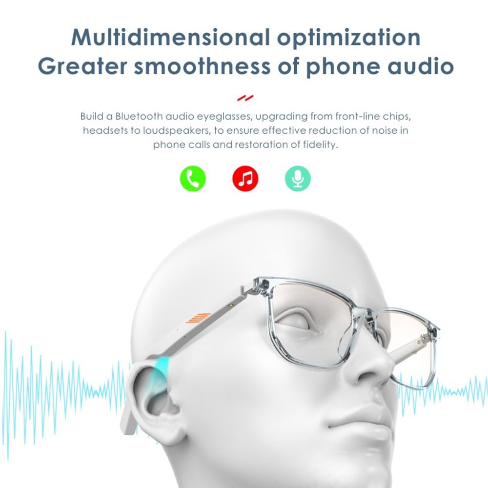 Smart Glasses Intelligente Android Bluetooth 5.0 AI Eyewear Wireless Music Earphones Anti-blue Polarized Lens Sunglasses Anti-blue Lens