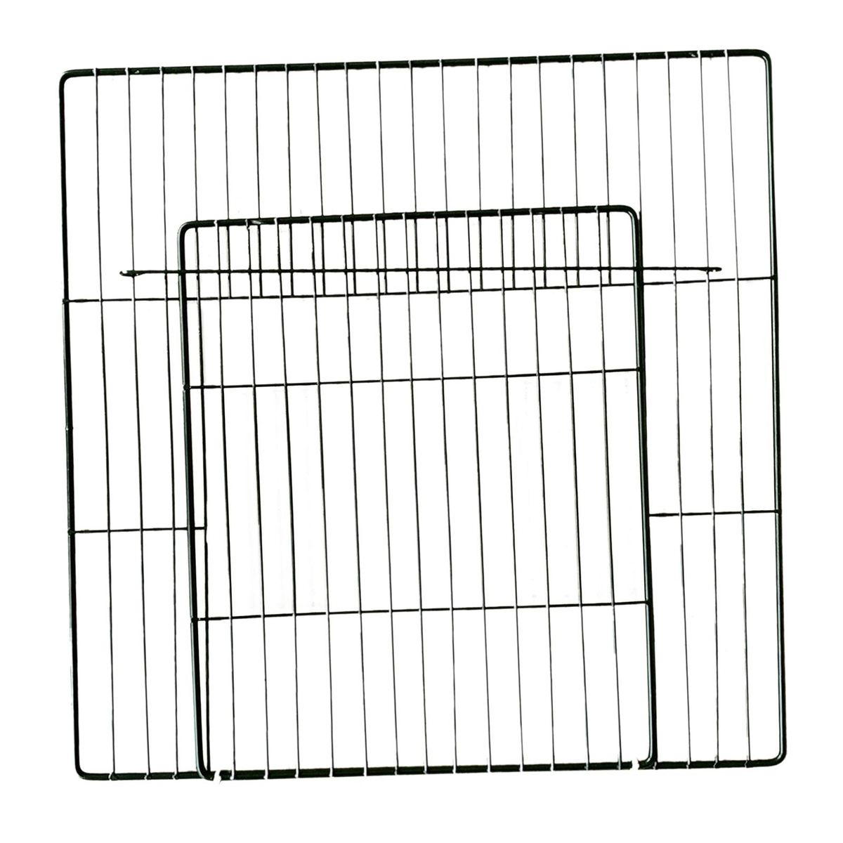 Pet Playpen Door Cage Iron Yard Rabbit Fence Dense Black Grid