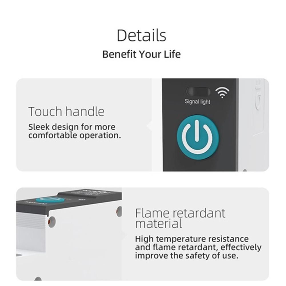 TUYA WIFI Smart Circuit Breaker 1P DIN Rail for Wireless Remote Control Switch White No Metering 10A