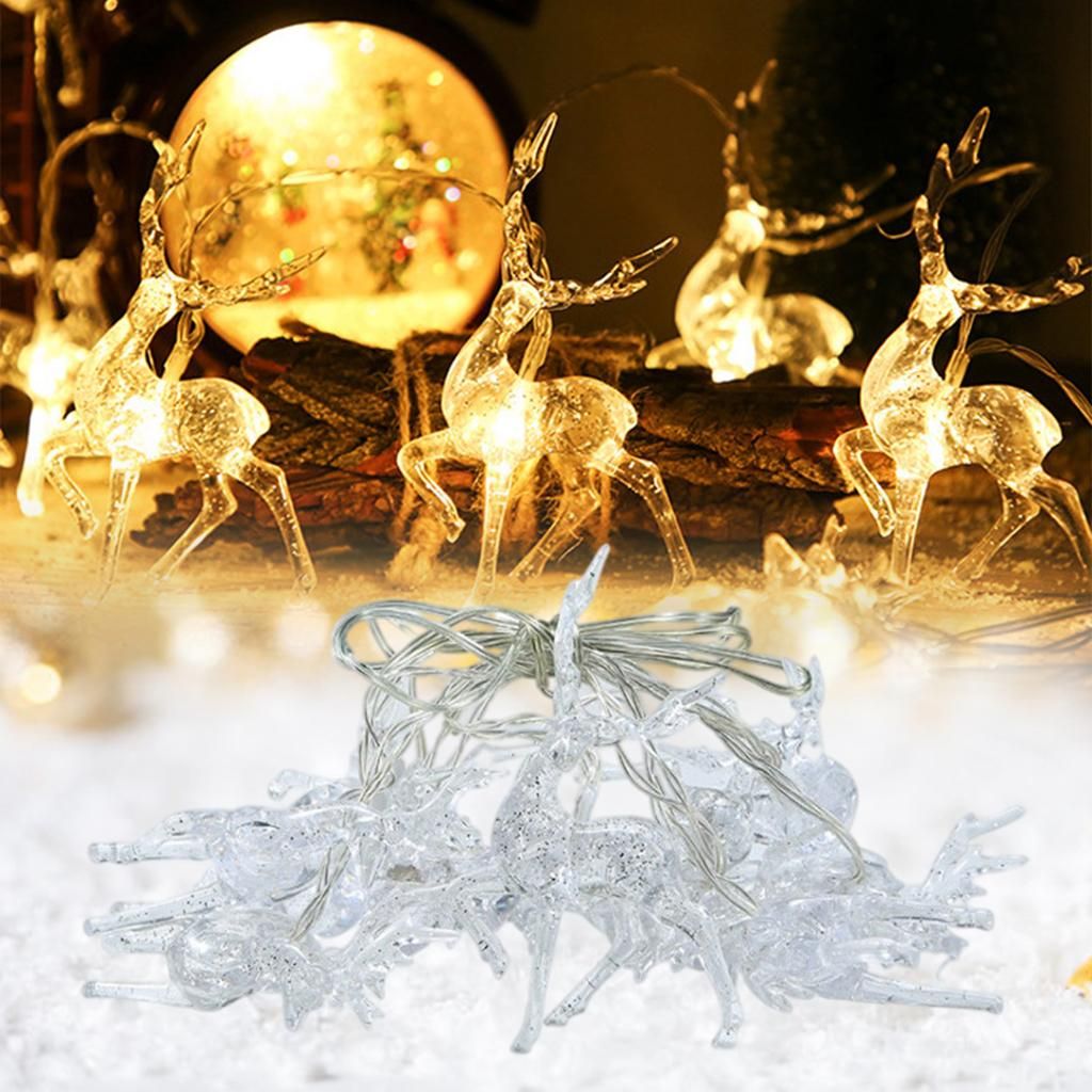 Decorative Elk String Light Fairy Lights For Living Room Colorful USB