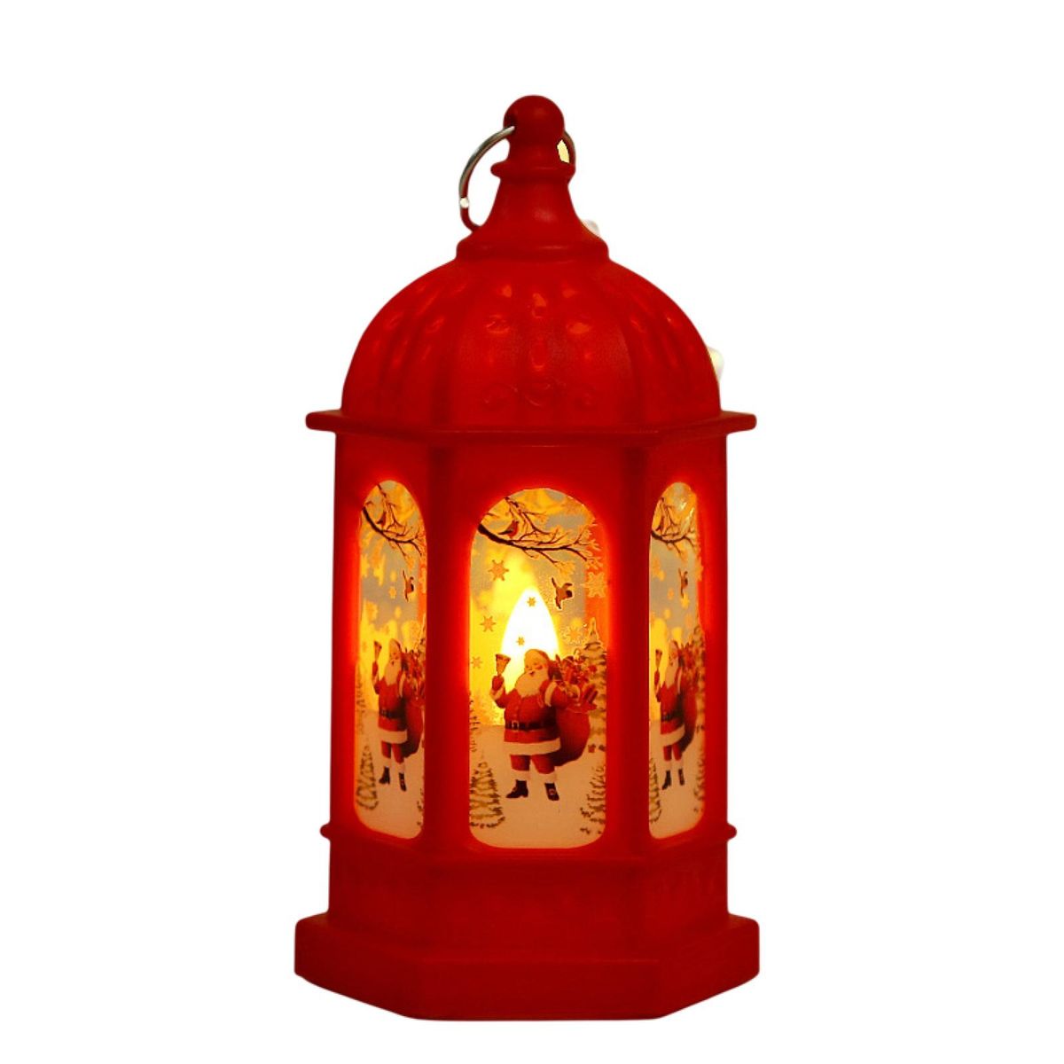 LED Candle Christmas Santa Claus Deer Desktop Lantern Lamp A