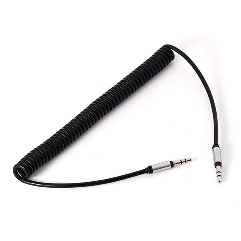 Auxiliary Coiled Stereo AUX Audio Cable 3.5MM Male To Male Cable For Phone Car Speaker Headphone 3.5MM Jack To Jack Spring Cable
