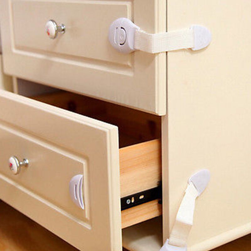Multifunction Kids Baby Safety Drawer Cabinet Locks Straps Cloth Plastic Fridge Door Refrigerator