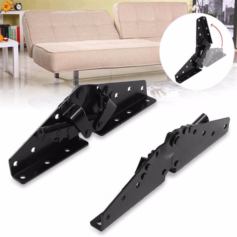 2pcs Adjustable Furniture Lift Up Hinge Folding Bed Lazy Sofa Joint 3-Position Angle Mechanism Support Self-lock Hinge Hardware