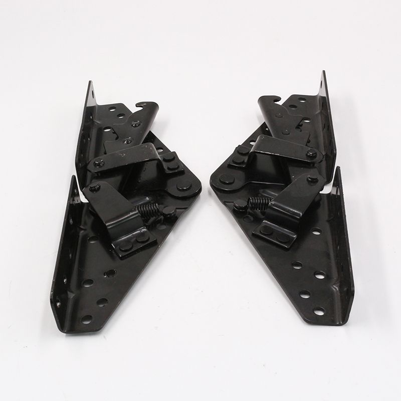 2pcs Adjustable Furniture Lift Up Hinge Folding Bed Lazy Sofa Joint 3-Position Angle Mechanism Support Self-lock Hinge Hardware