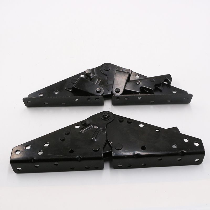 2pcs Adjustable Furniture Lift Up Hinge Folding Bed Lazy Sofa Joint 3-Position Angle Mechanism Support Self-lock Hinge Hardware