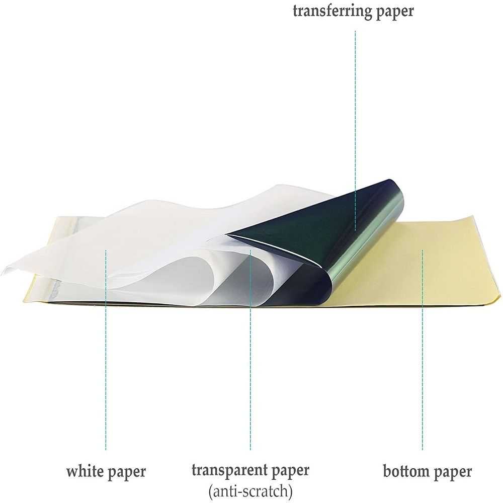 50 Pcs Tattoo Transfer Copier Paper Stencil Thermal Tracing