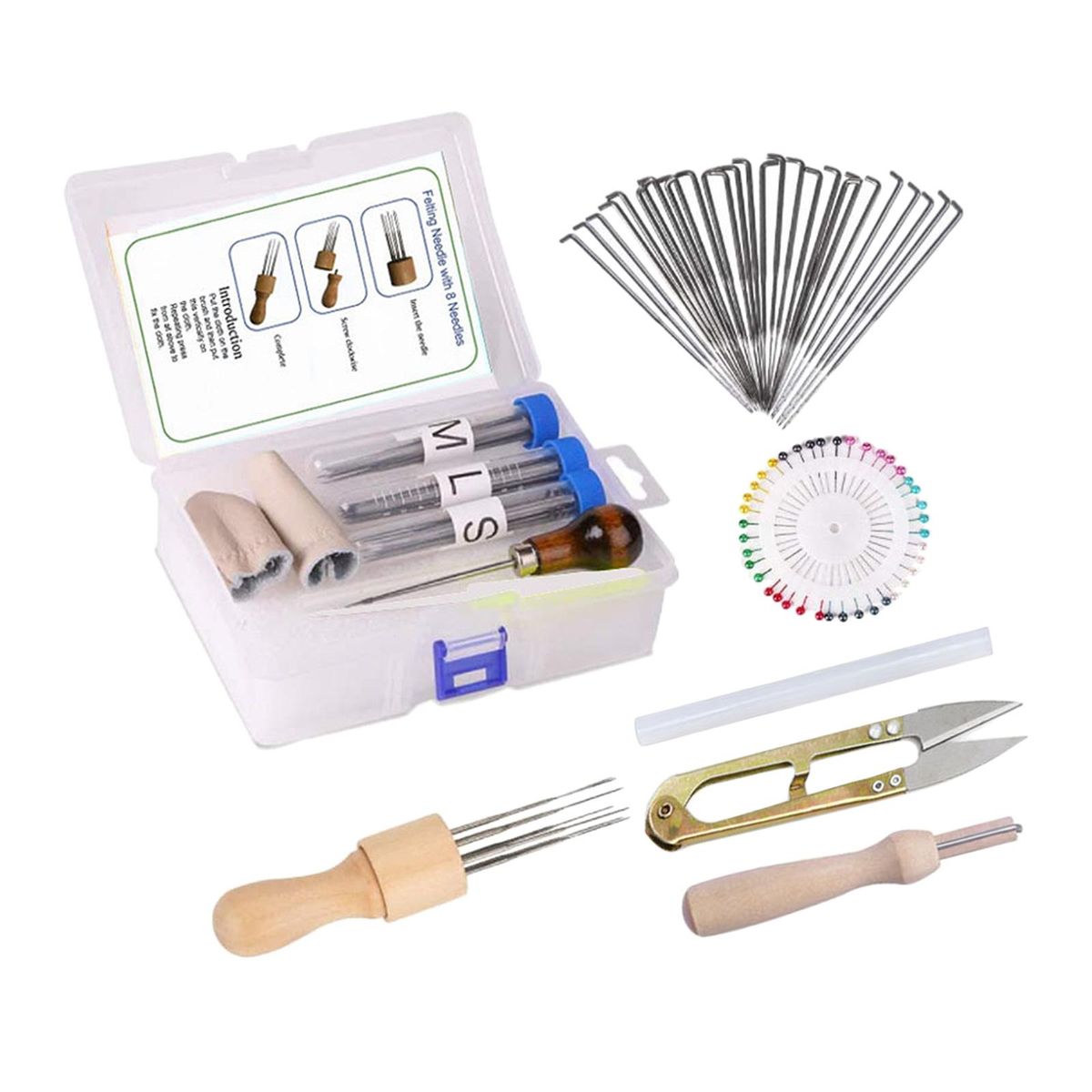 109pcs Wool  Felting Tools With Beginner DIY Felting Projects