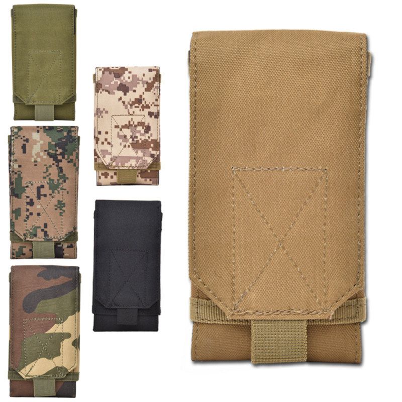 Outdoor Tactical Oxford Cloth Mobile Phone Holder Belt-Black