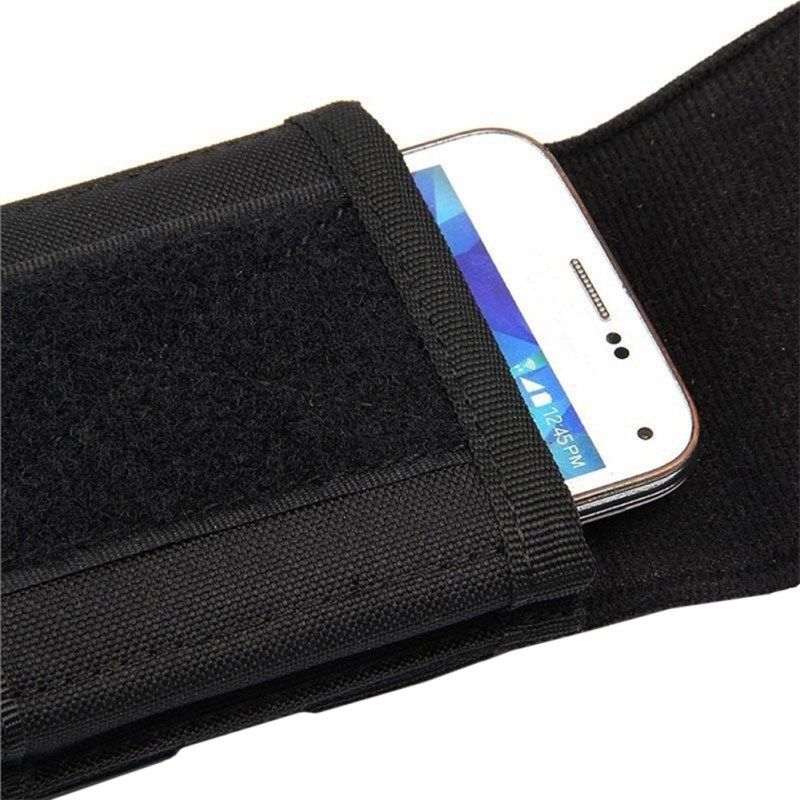 Outdoor Tactical Oxford Cloth Mobile Phone Holder Belt-Black