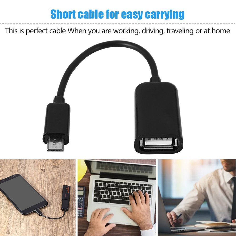 Micro USB Male To USB Female Converter OTG Adapter Cable For Google Nexus 7-Black