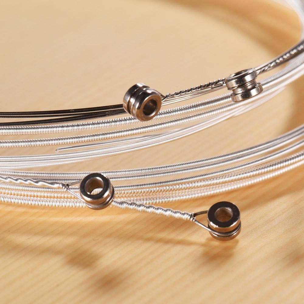 Alice A306 Series Acoustic Folk Guitar Strings Set Stainless Steel Wire Steel Core Silver-plated Copper Alloy Wound, 6pcs/ Set, Extra Light(.010-.047)