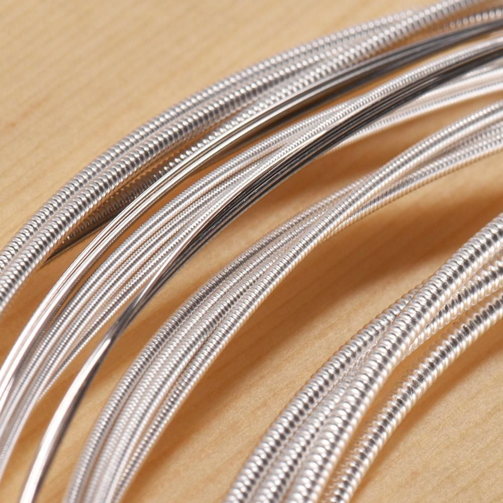 Alice A306 Series Acoustic Folk Guitar Strings Set Stainless Steel Wire Steel Core Silver-plated Copper Alloy Wound, 6pcs/ Set, Extra Light(.010-.047)