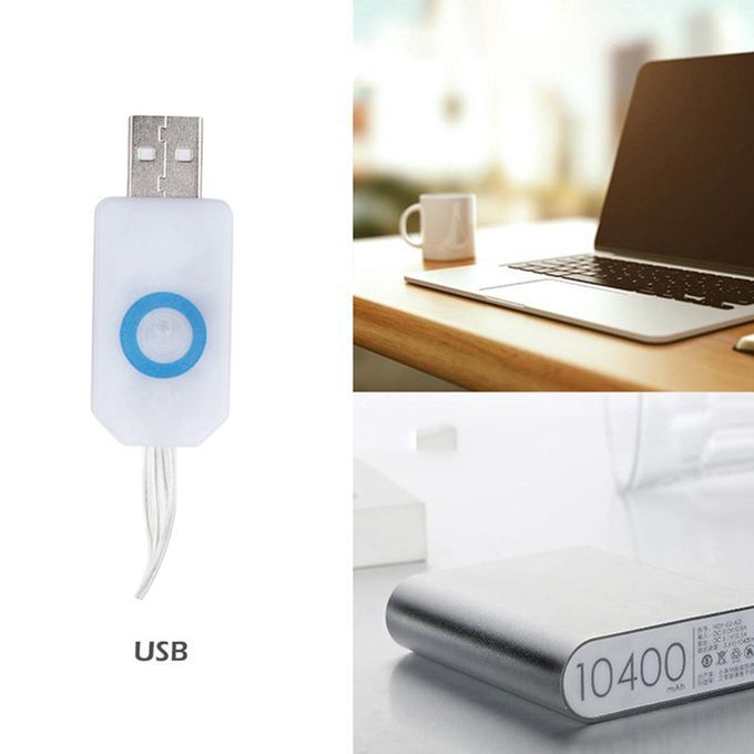24 Keys USB Four-wire Full- Olor Light String Holiday De Oration  O Er Wire     USB Powered De Orative Line Lights-Rgb-5m