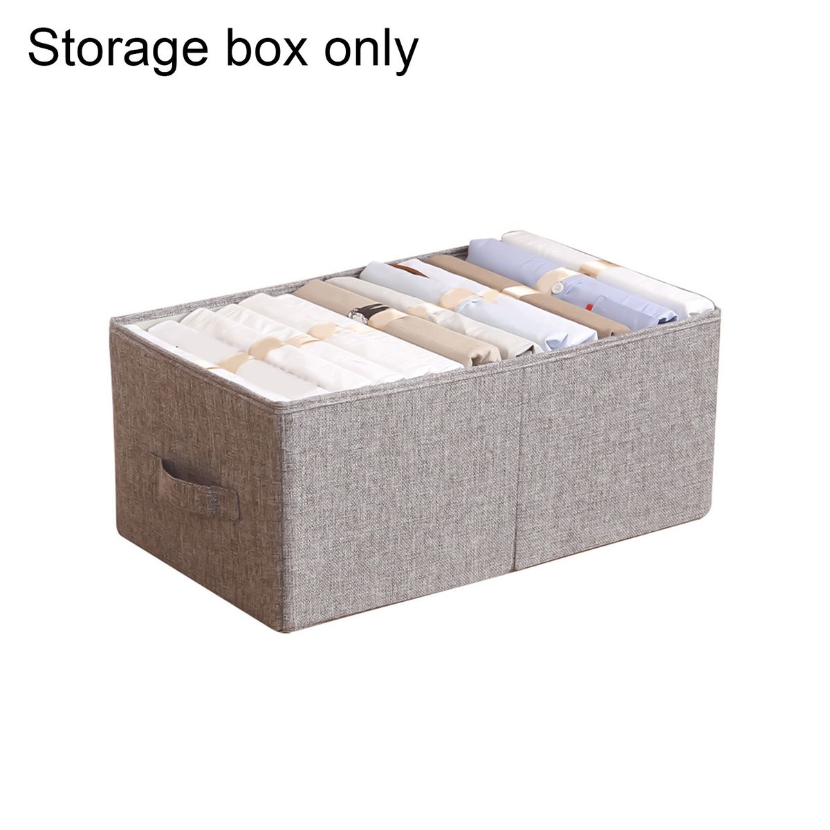 Clothing Storage Box Large Capacity Keep Tidy Fabric-Grey