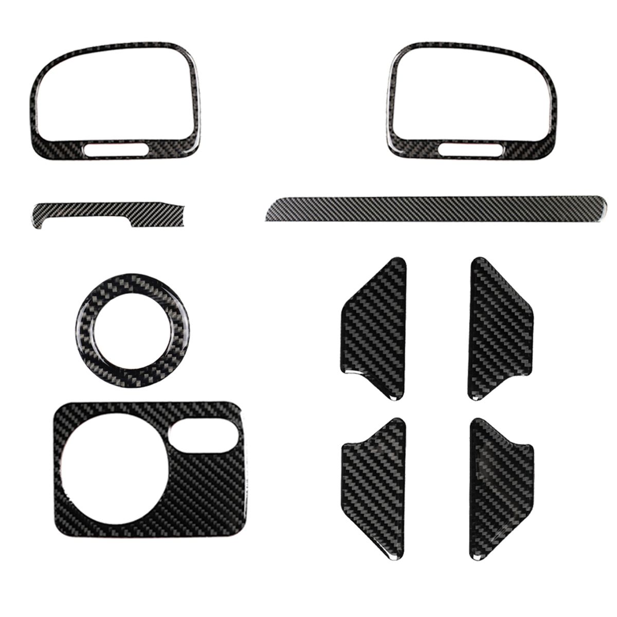 Car Carbon Fiber Center Panel Stickers Replacement For VW