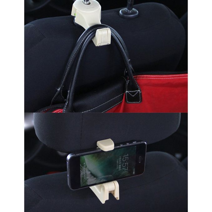 Universal  Ar Headrest Hook Phone Holder  Ar Ba K Seat Headrest Magneti  Mount-beige