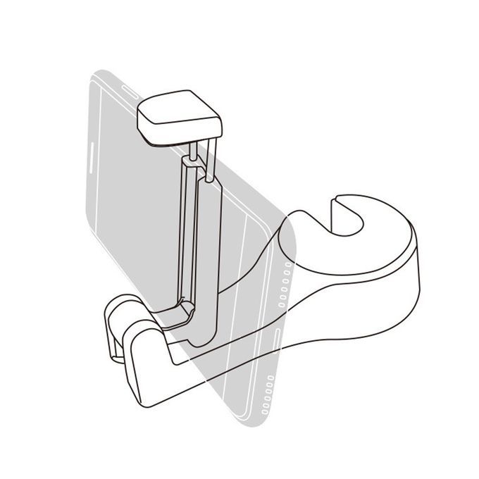 Universal  Ar Headrest Hook Phone Holder  Ar Ba K Seat Headrest Magneti  Mount-beige