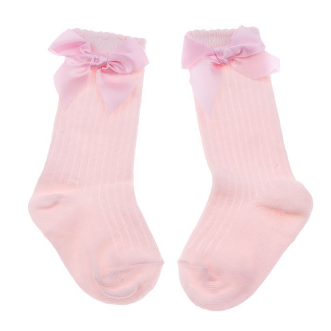 Baby Girls Knee High Socks Bowknot Toddler Babies School Pink 2-4T