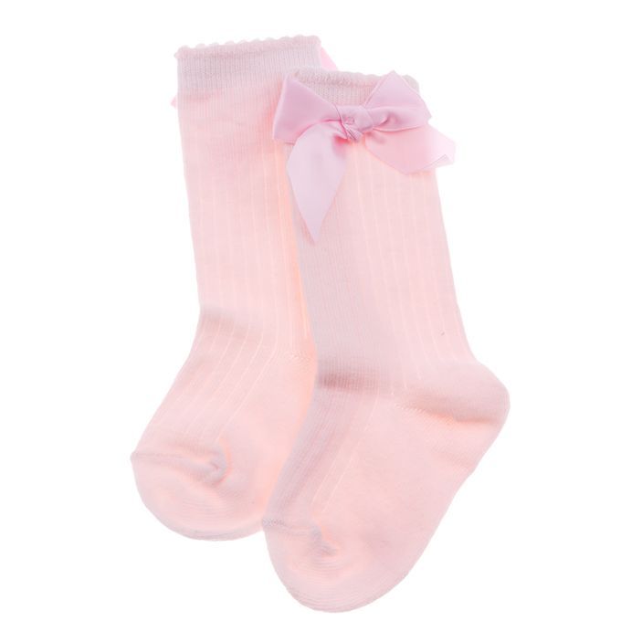 Baby Girls Knee High Socks Bowknot Toddler Babies School Pink 2-4T