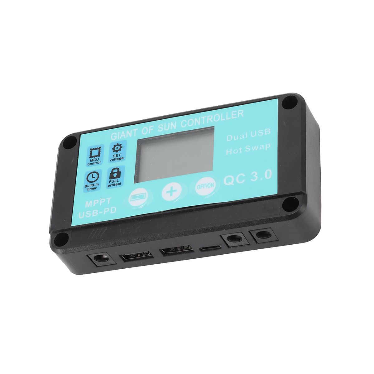 MPPT Solar Charge Controller Multiple Protection Solar Solar QC3.0 Controller with LCD Screen(30A)