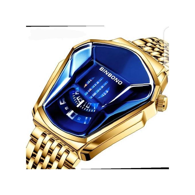 Superior Quality & Super Rugged Non Fading Gold Timepiece/Wristwatch For Men