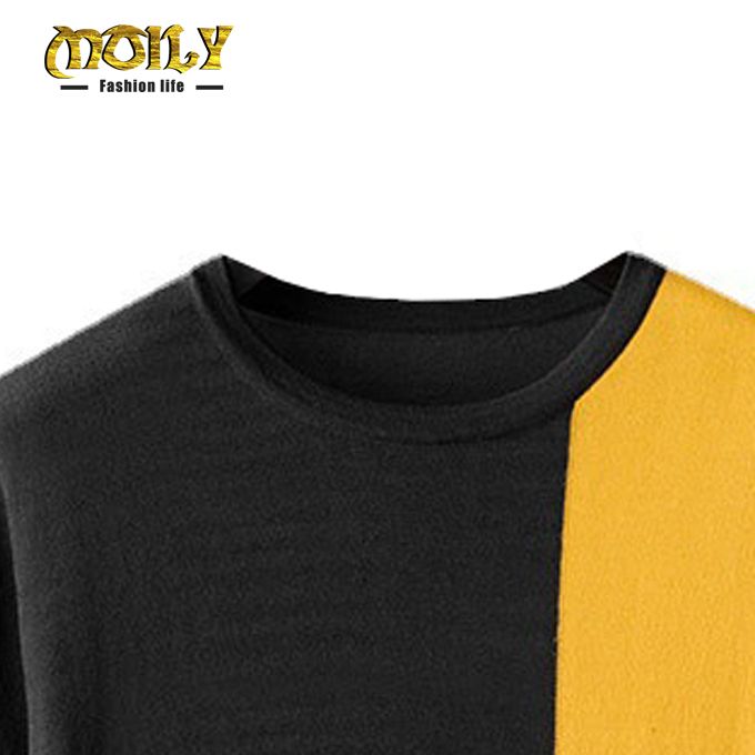 Fashionable Men Fashion Casual Solid Color Short Sleeve T-shirt