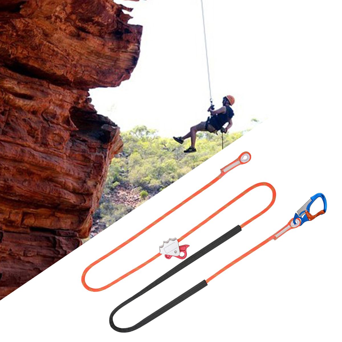 Rope Positioning Lanyard  Working Tree Climbing With Lock