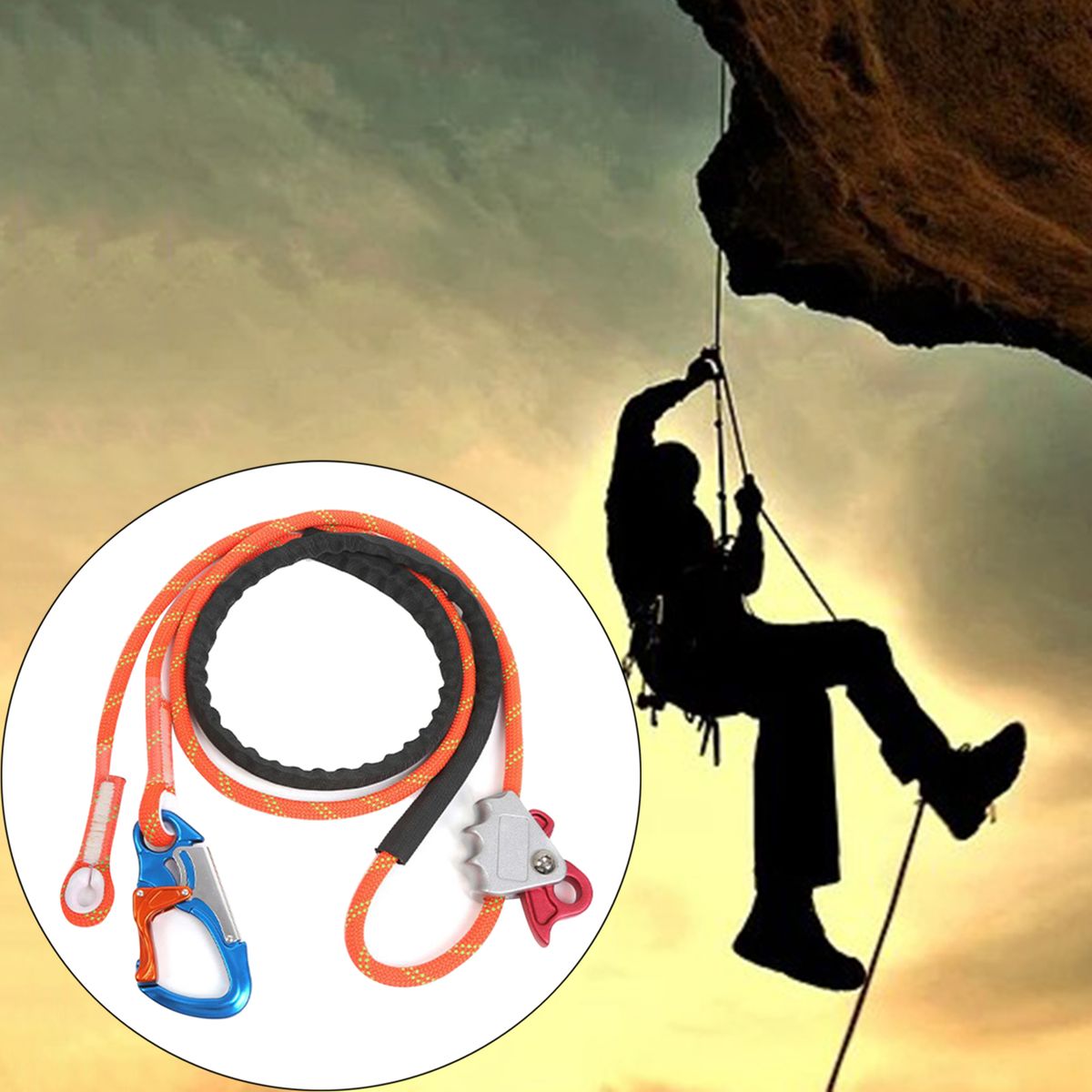 Rope Positioning Lanyard  Working Tree Climbing With Lock