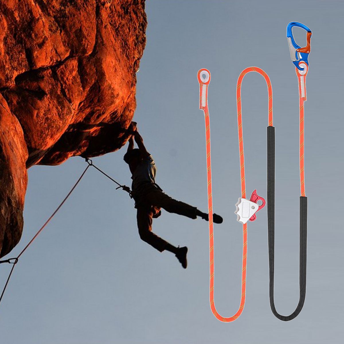 Rope Positioning Lanyard  Working Tree Climbing With Lock