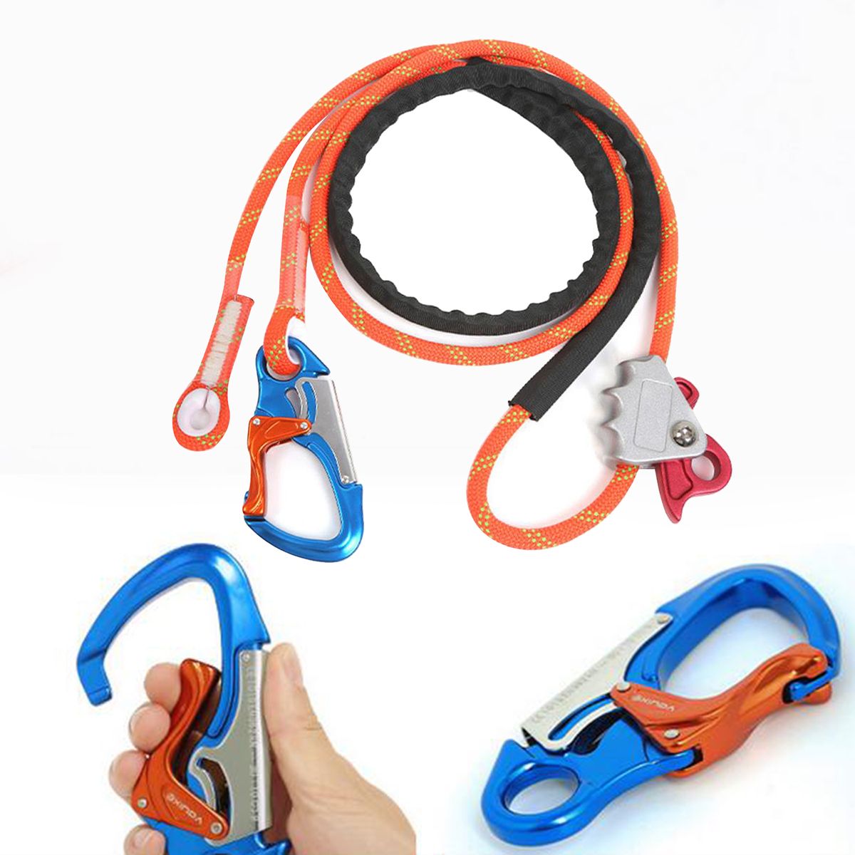 Rope Positioning Lanyard  Working Tree Climbing With Lock