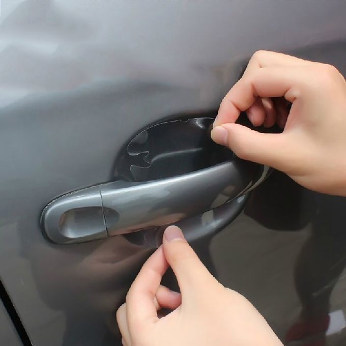 MT Car Stickers Door Handle Protection Film Invisible Car Handle Scratches-transparent