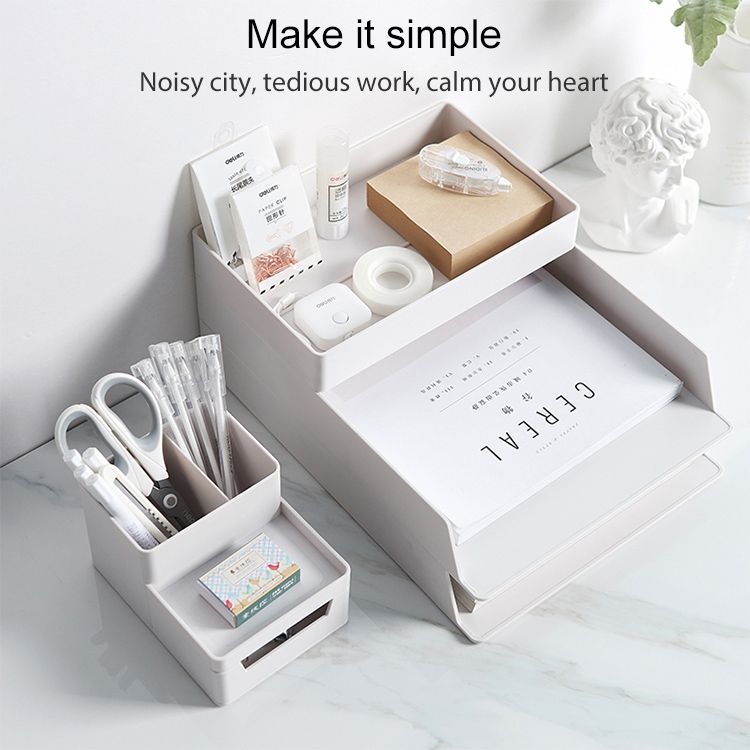 Desk-top Removable Pen Holder Stationery File Storage Box