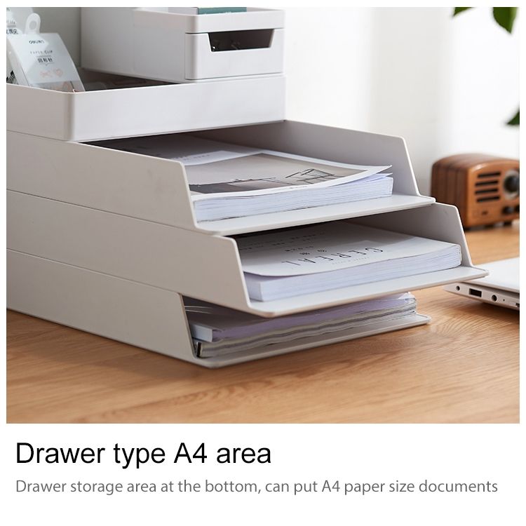 Desk-top Removable Pen Holder Stationery File Storage Box