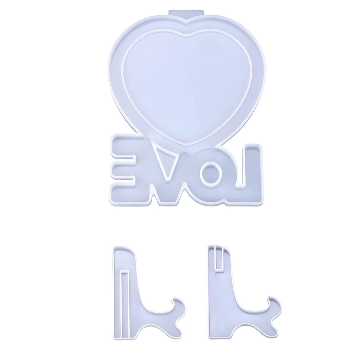 Resin Picture Frames Molds for Epoxy Resin, Heart Shape &