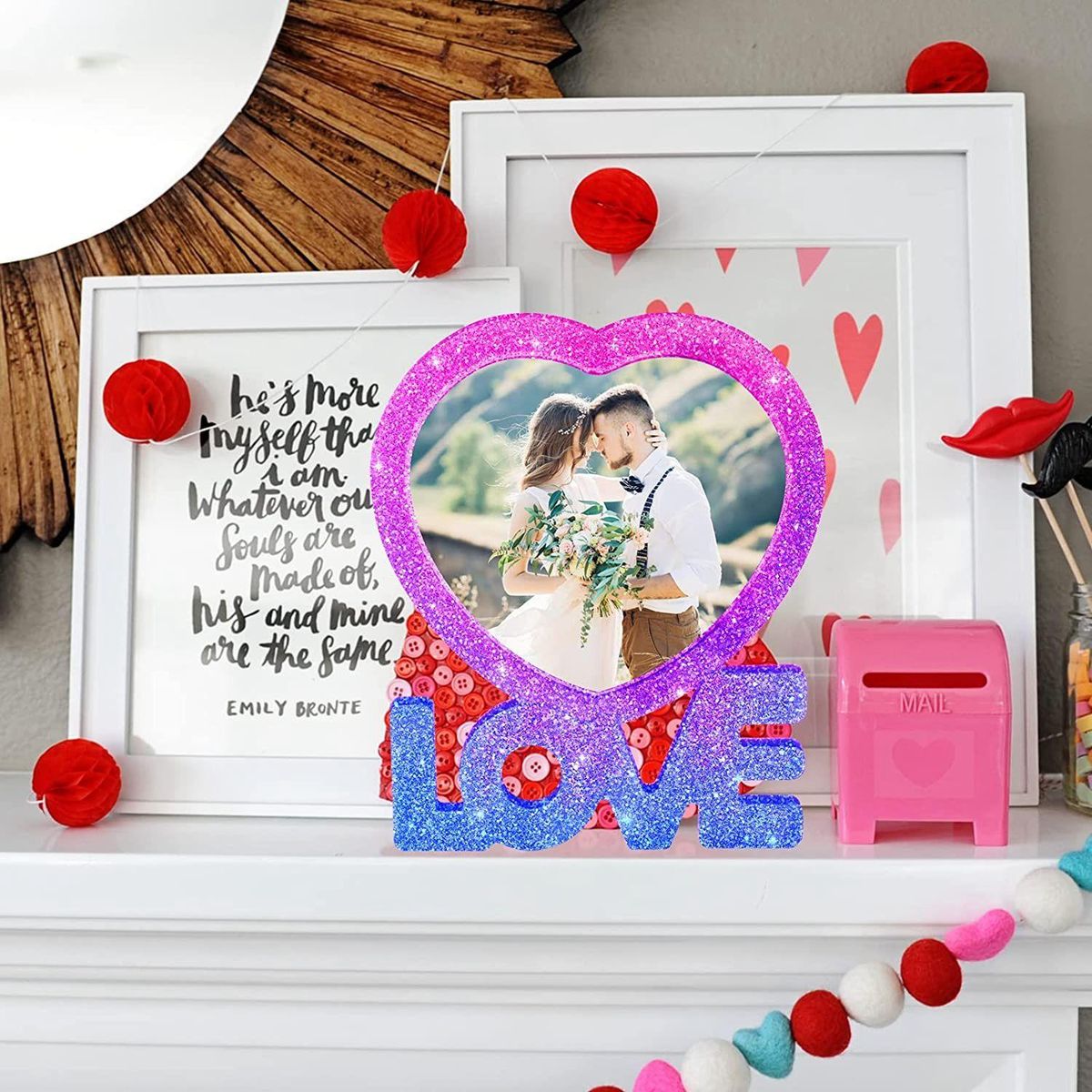 Resin Picture Frames Molds for Epoxy Resin, Heart Shape &
