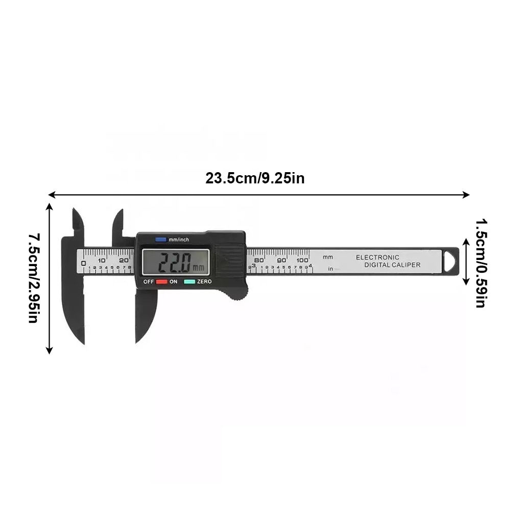 Digital Caliper Portable Electronic Vernier Caliper 100mm Calliper Micrometer Digital Ruler Measuring Tool 150mm 0.1mm 0-100mm