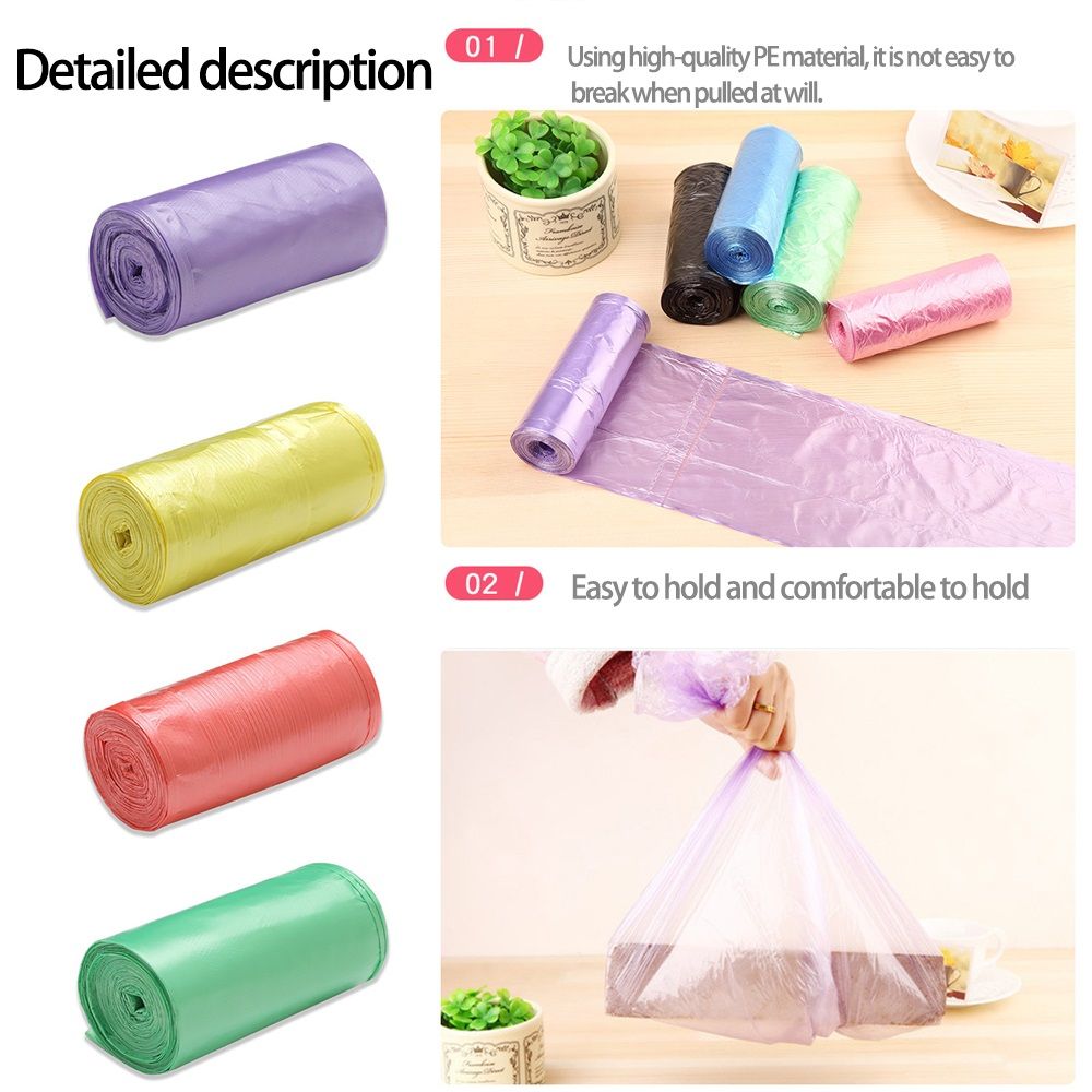 360 Swing Plastic Waste Bin + 3Rolls (90pcs) Garbage Bags