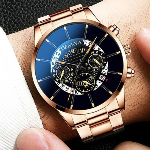 Watches For Men Quartz Watch Stailness Steel - Rose Gold