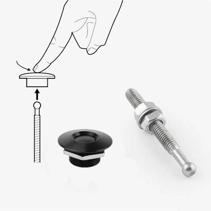 4X Push Button Quick Release Car Hood Bonnet Latch Pin Lock Bumper Clip Black   airride  eibach    accuair   ta technix