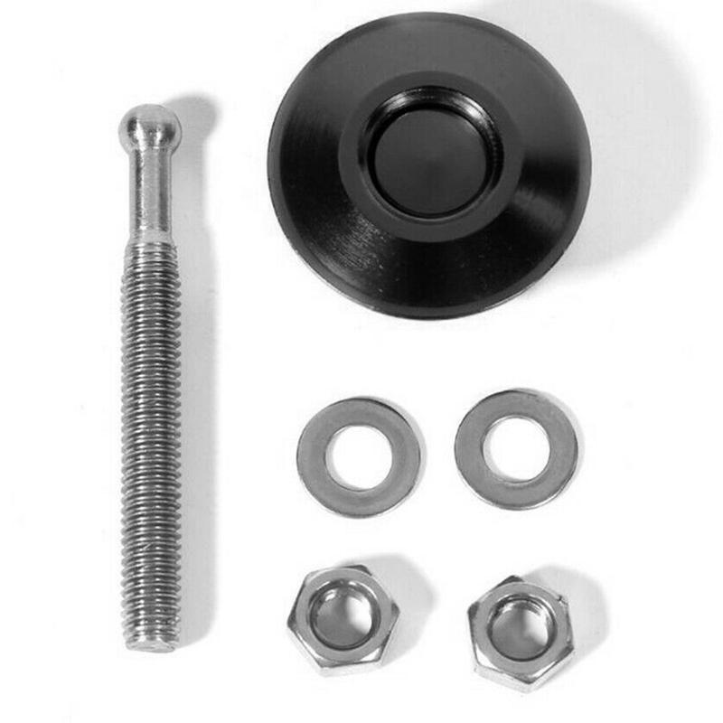 4X Push Button Quick Release Car Hood Bonnet Latch Pin Lock Bumper Clip Black   airride  eibach    accuair   ta technix