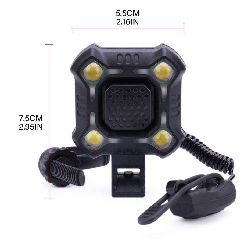 Super Bright Bike Horn Lights Front Usb Rechargeable Led