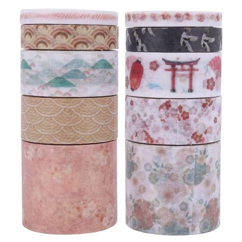 10Pcs/Set Decorative Kawaii Washi Tape Set