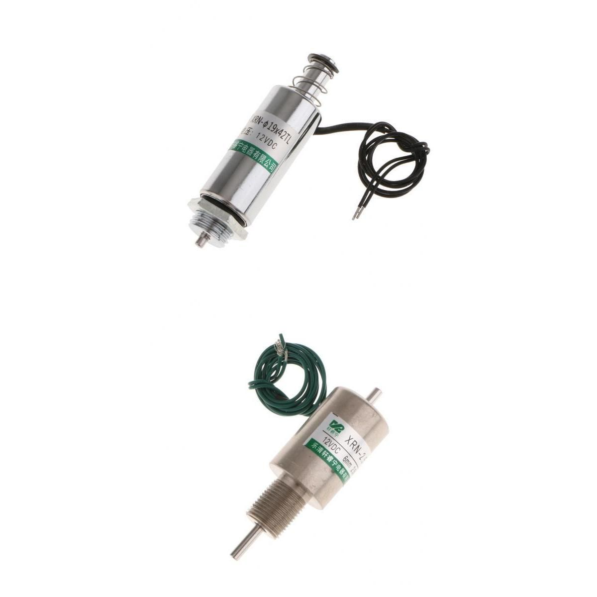 2pcs 10mm Stroke 100g Holding Force Tubular Solenoid Electromagnet DC